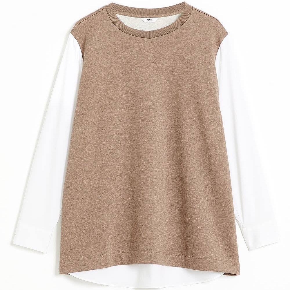 Mix-Media Blouse with Poplin Sleeves and Back Women’s Penningtons